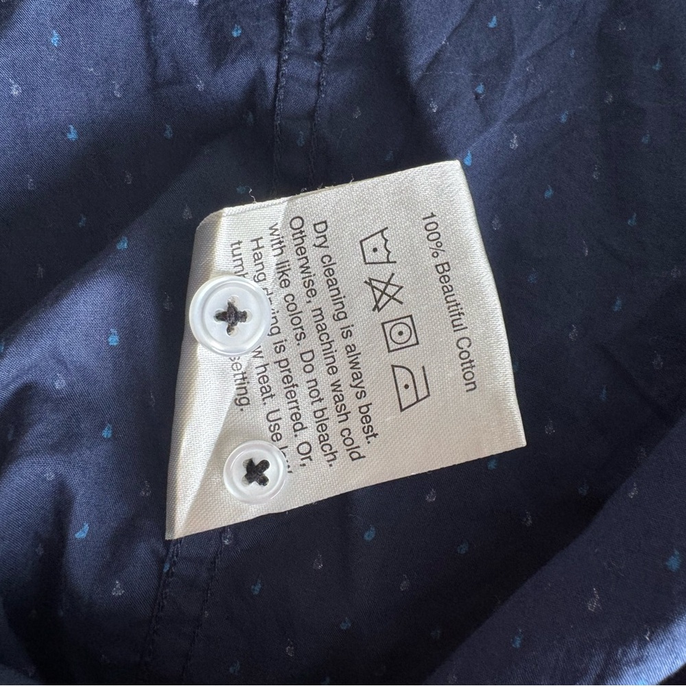 Blue Comma Button-Up Shirt - Picture 6 of 6